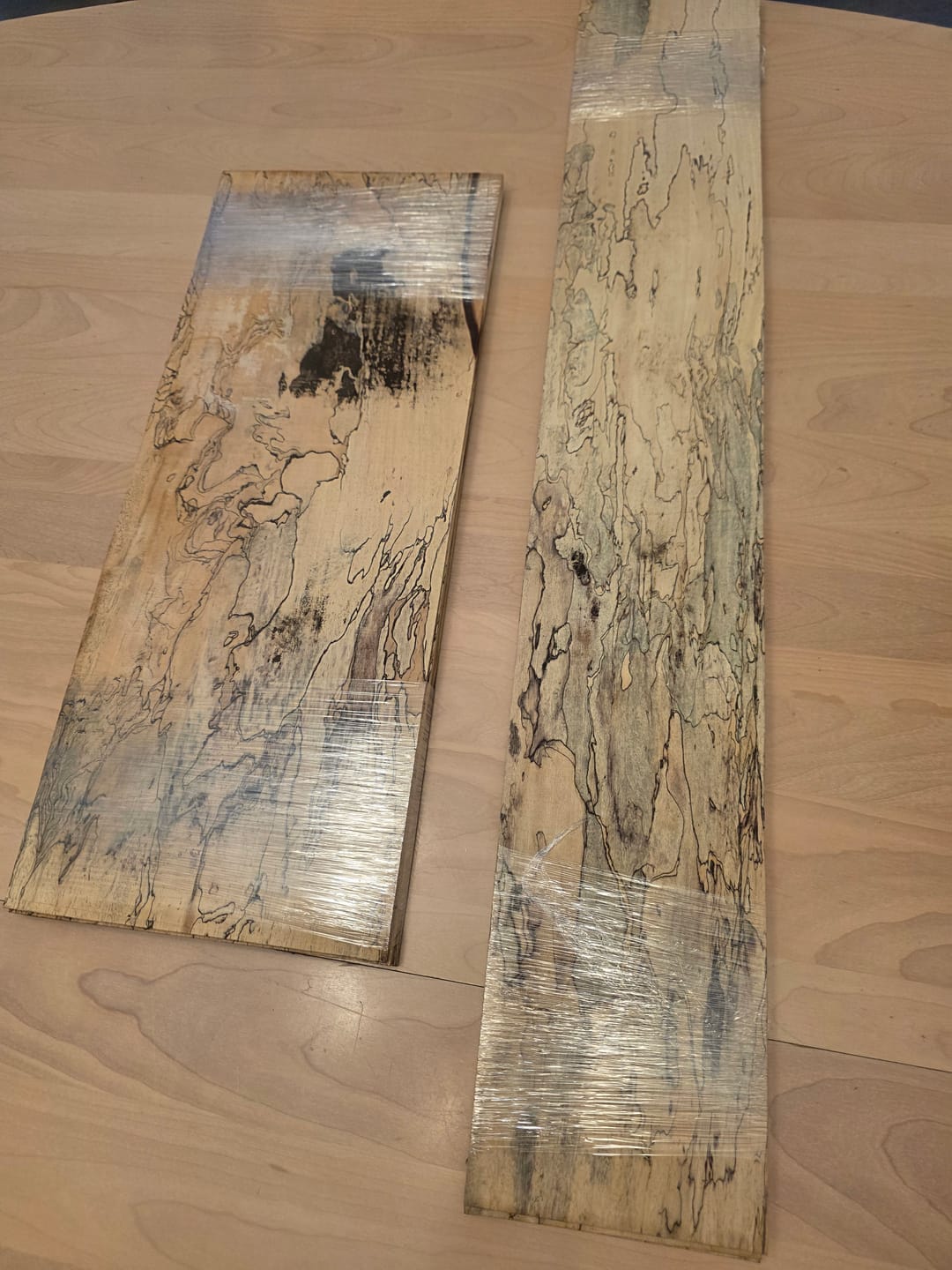 Customer photo review of Spalted Tamarind Guitar Back & Side Set (Buy 1 + Get 1 FREE)