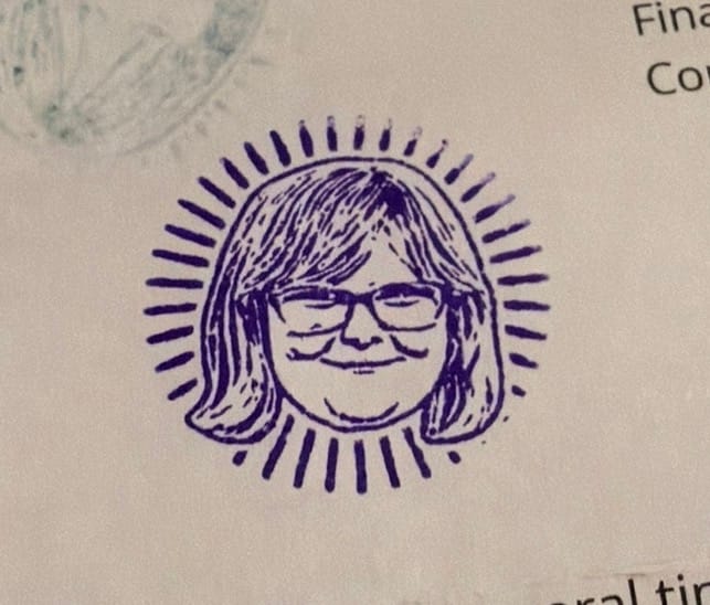 Customer photo review of Rubber Stamp﹘No Text - Self-Inking Stamp (min. 0.7")﹘US