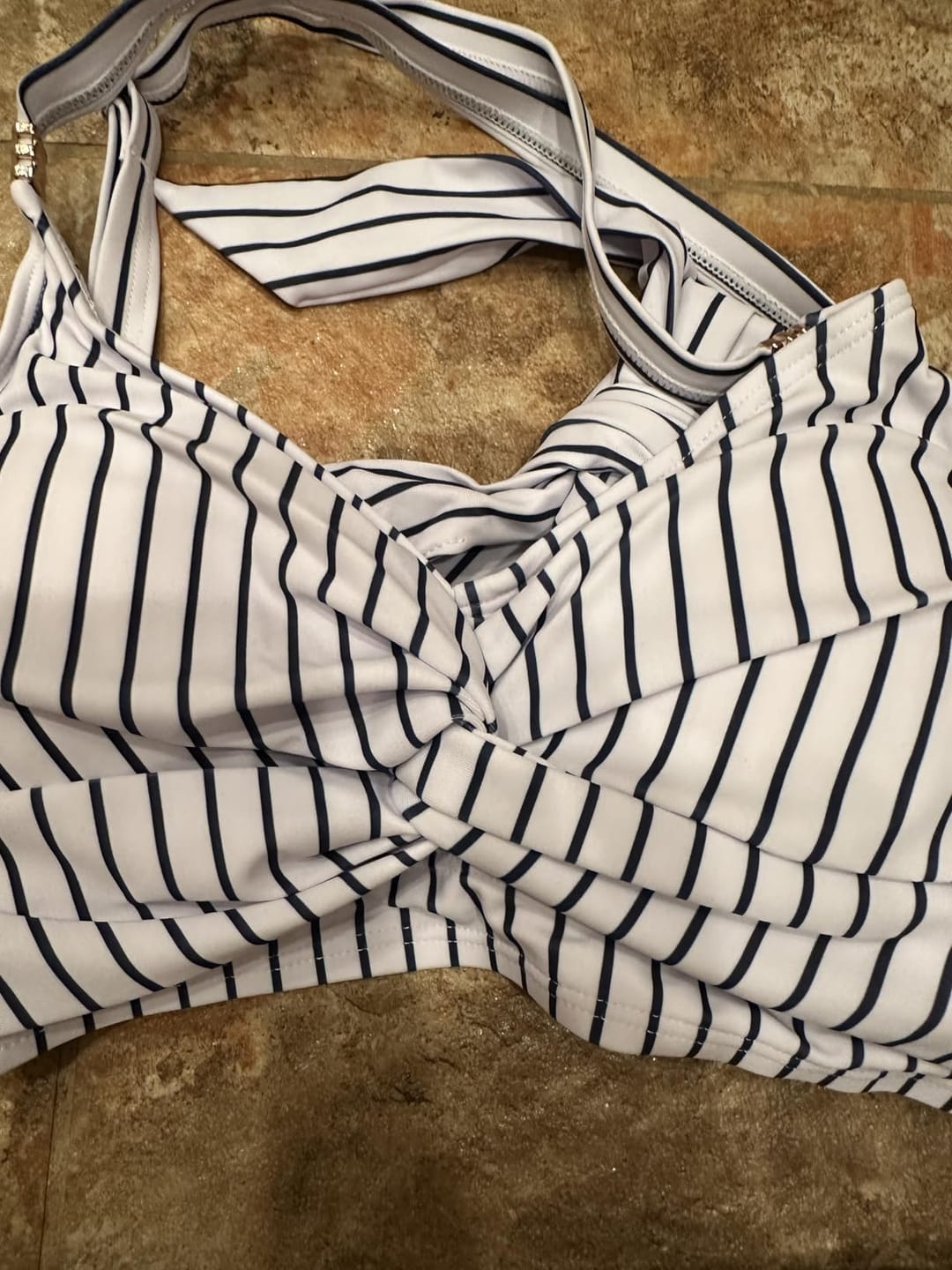 Customer photo review of Emoswim - Women's High Waisted Bikini Sets Matel Tummy Control Swimsuits V Neck Twist Front Bathing Suit
