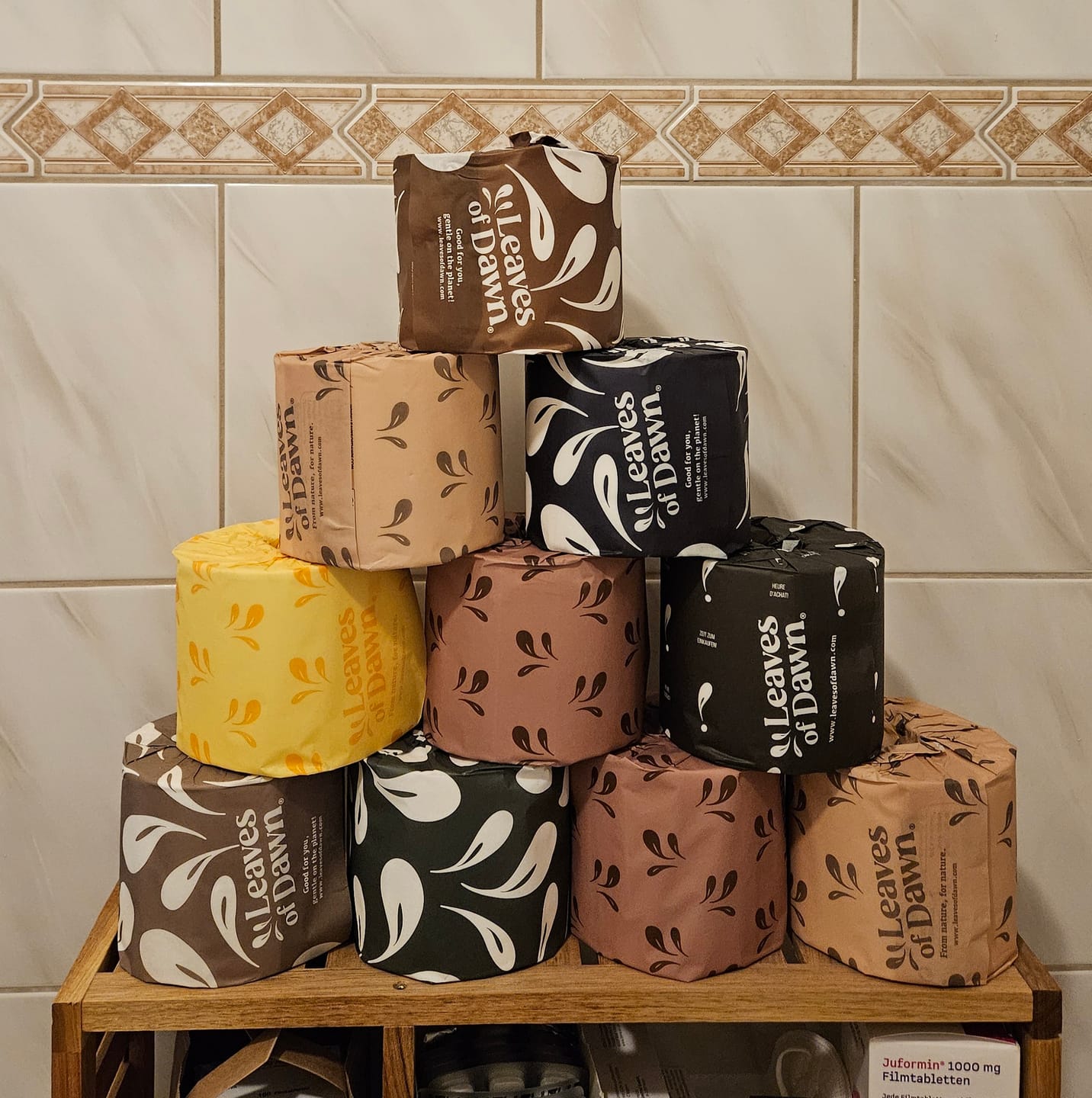 Customer photo review of 100% Bamboo Toilet Paper - 3ply -  40 meters