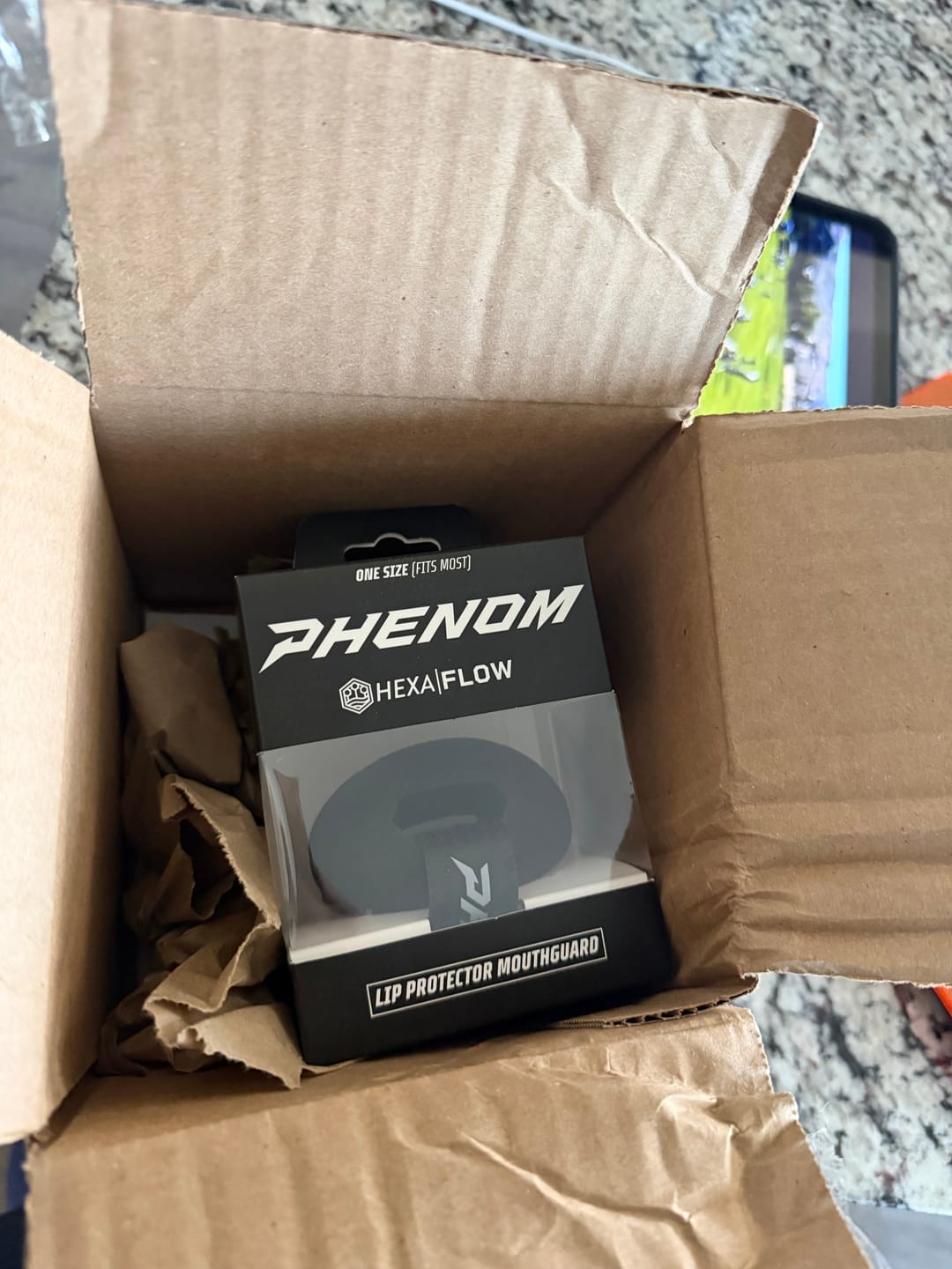 Customer photo review of Phenom Elite Hexa-Flow 4.0 Football Mouthguard – Team Color Edition (Adult & Youth)