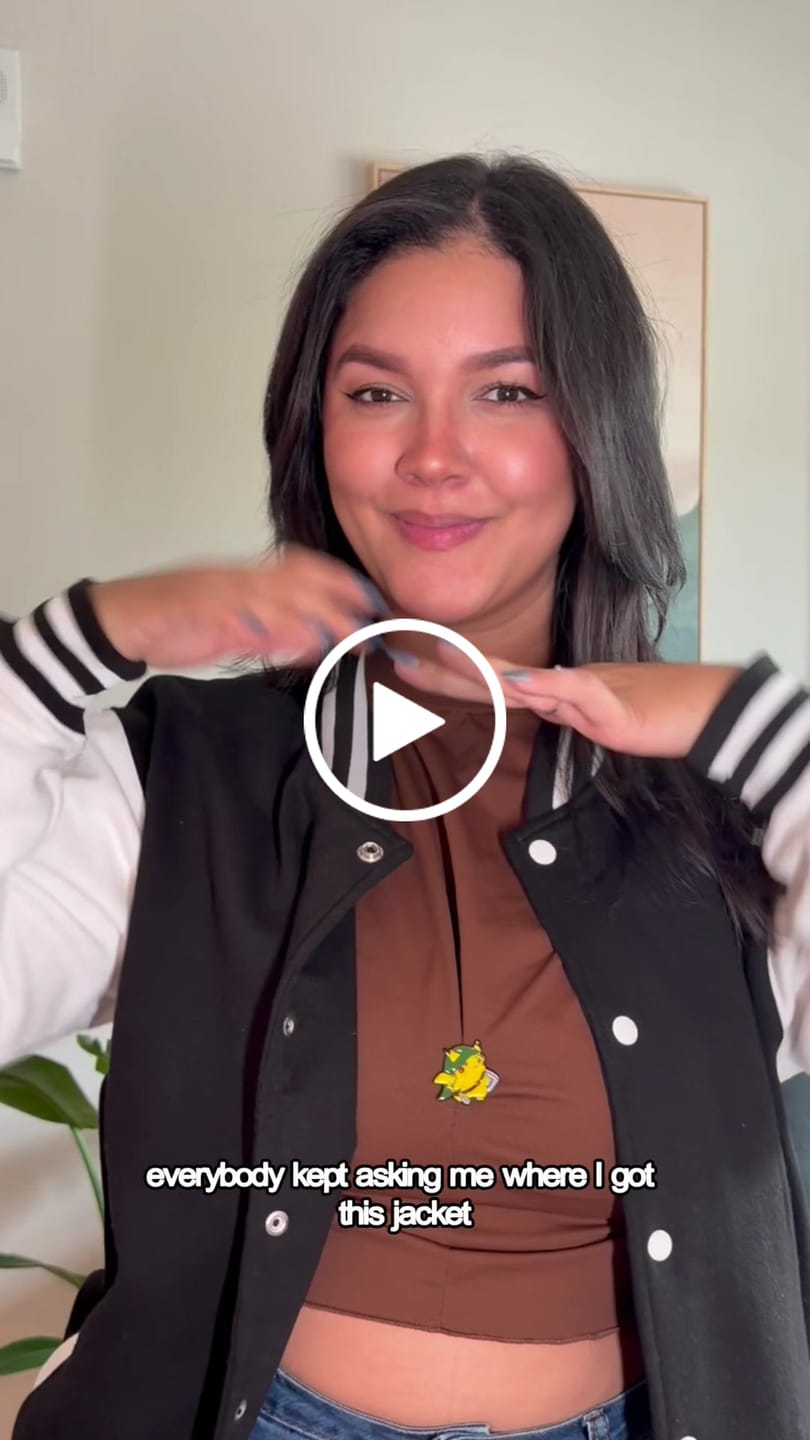 Customer video review of Varsity jacket