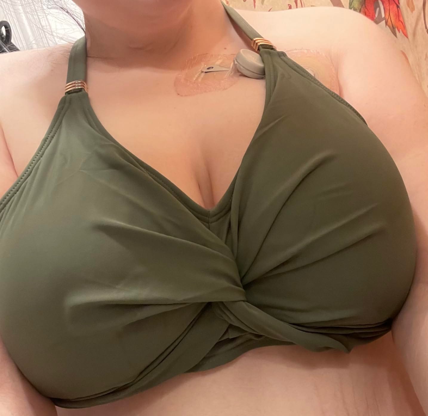 Customer photo review of Emoswim - Women's High Waisted Bikini Sets Matel Tummy Control Swimsuits V Neck Twist Front Bathing Suit