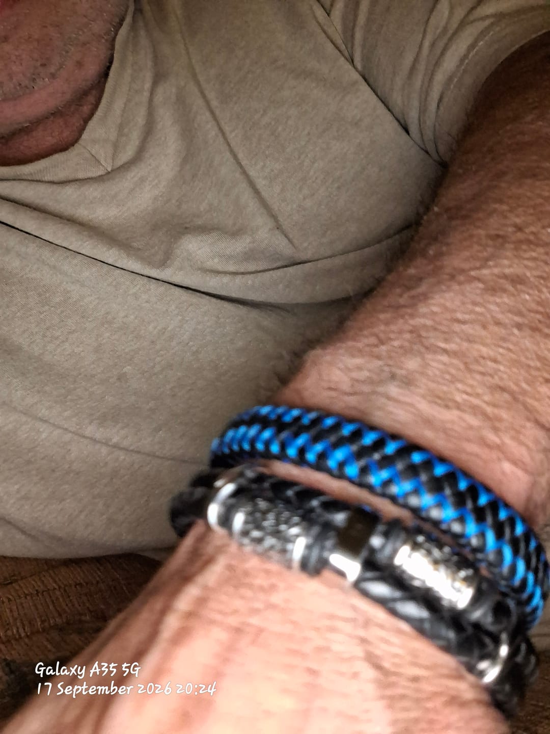 Customer photo review of Vikings Compass Multilayer Leather Bracelet - Resilience