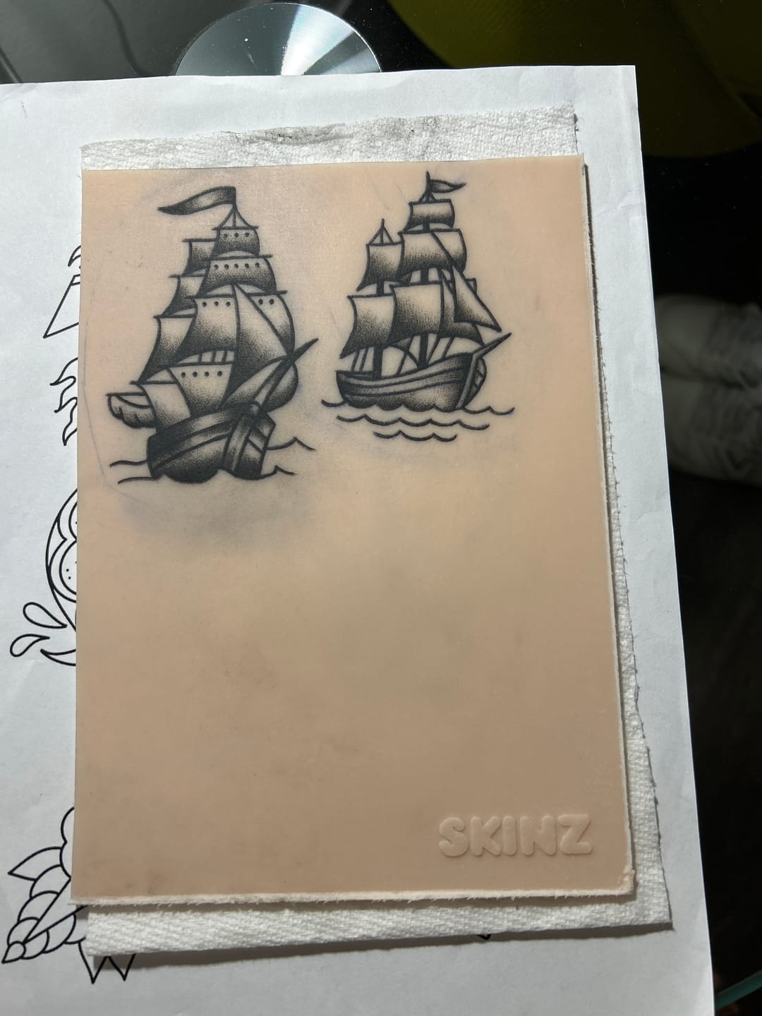 Customer photo review of Tattoo Practice Skin | Size Small A5 | Pack of 5