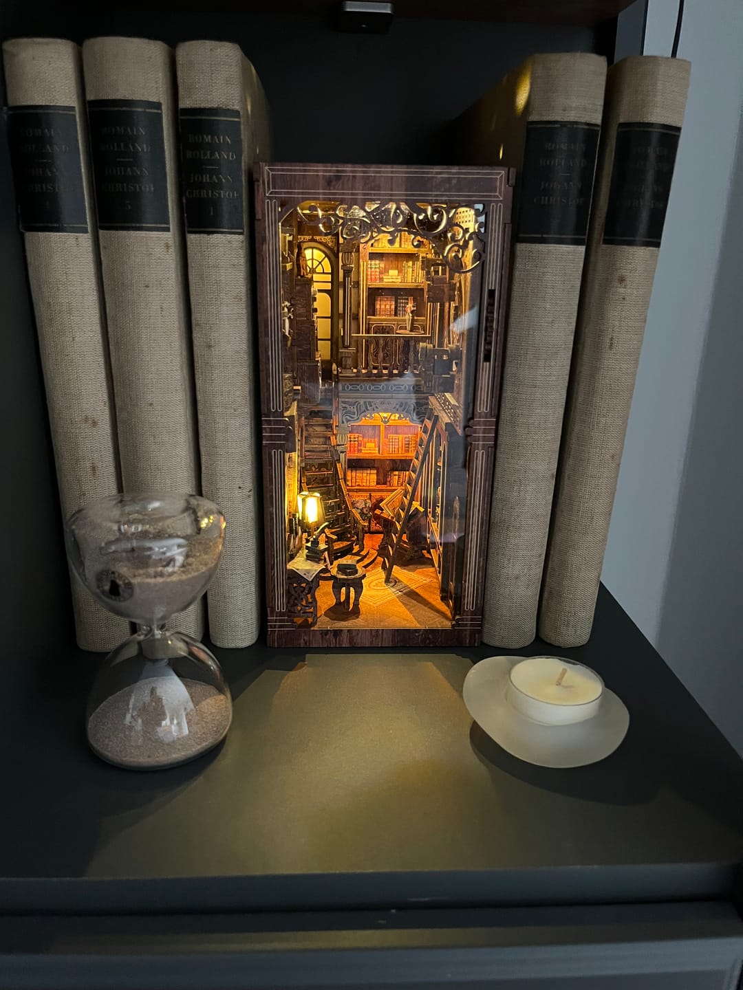 Customer photo review of Ancient Book Collection Room DIY Book Nook Kit