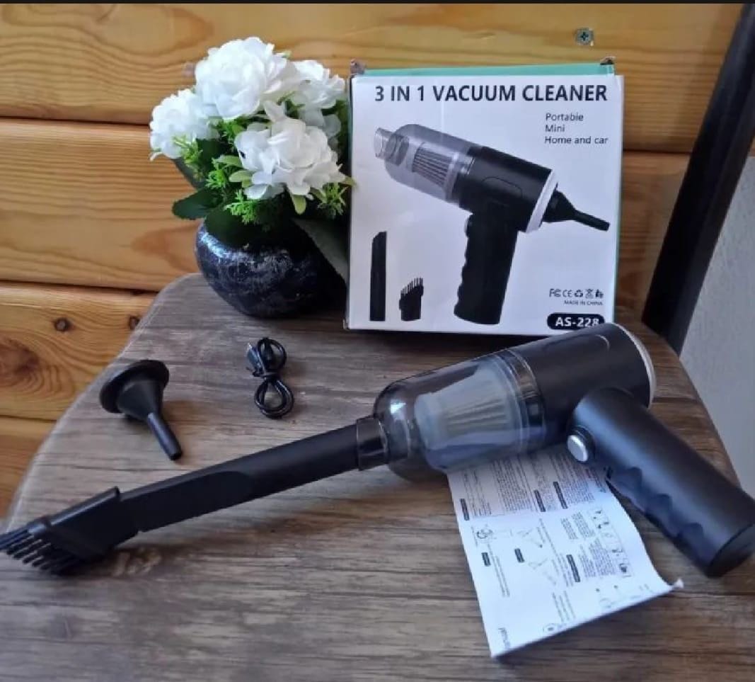 Customer photo review of 3 In 1 Integrated Suction And Blowing Vacuum Combination Vacuum Cleaner USB Charging Small Car Household Vacuum Cleaner