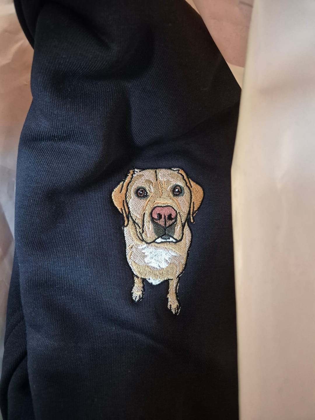 Customer photo review of CUSTOM Men's Heavyweight Pet Hoodie