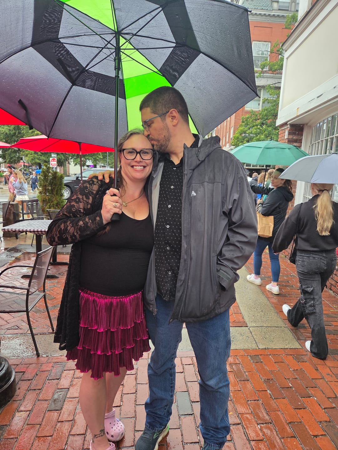 Customer photo review of All That Shimmers Skirt In Hot Pink - Reg & Curvy