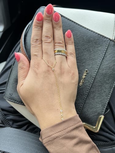 Customer photo review of 18K Celestial Four Diamonds Love Bracelet