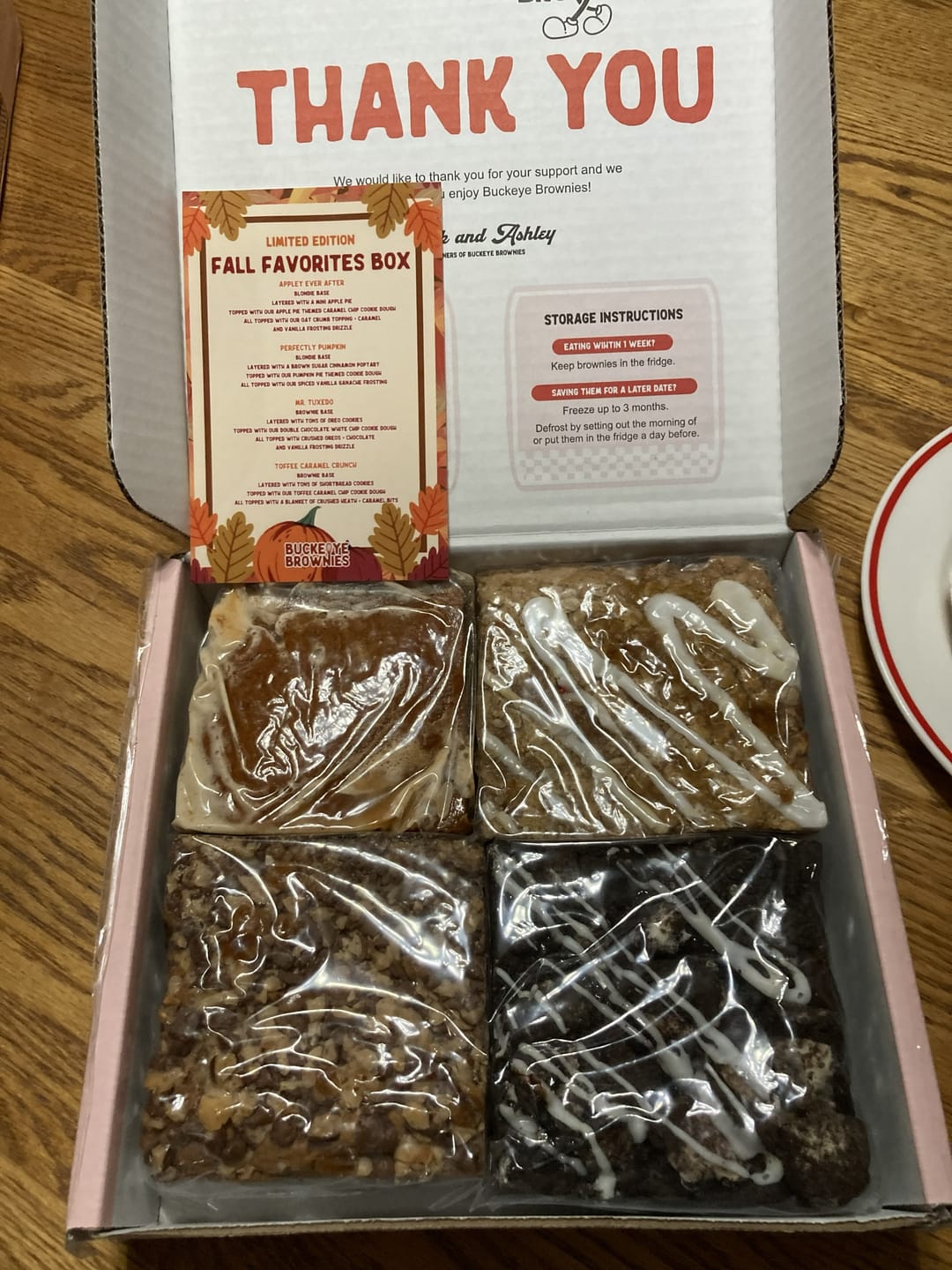 Customer photo review of Brownie Box of the Month
