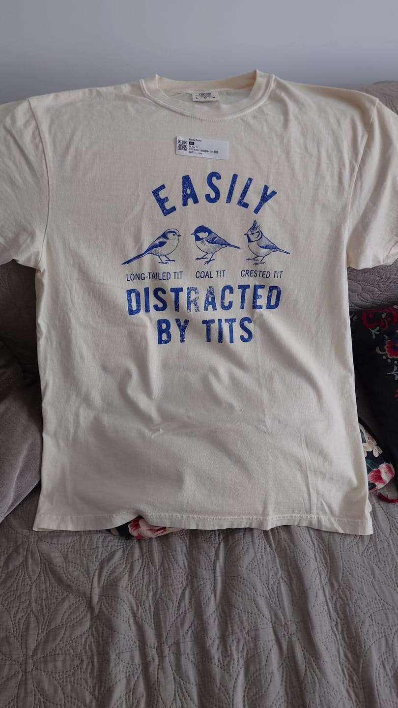 Customer photo review of Distracted By Tits Comfort Colors® Tee