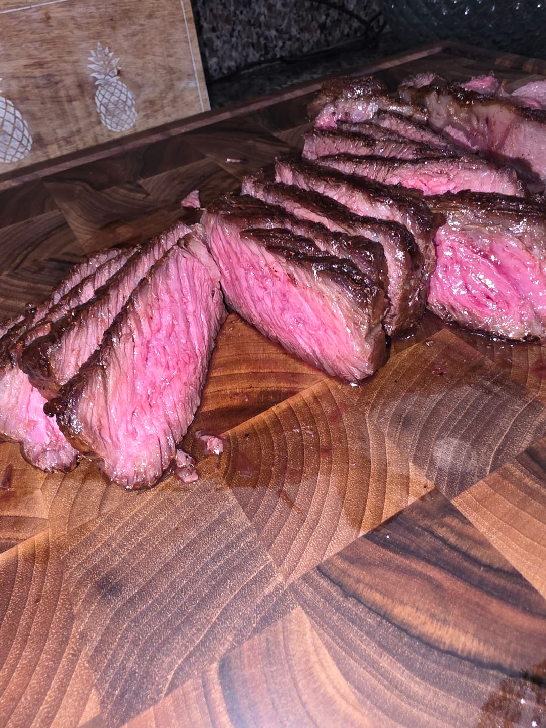 Customer photo review of Personalized Double-sided Walnut  End Grain Cutting Board