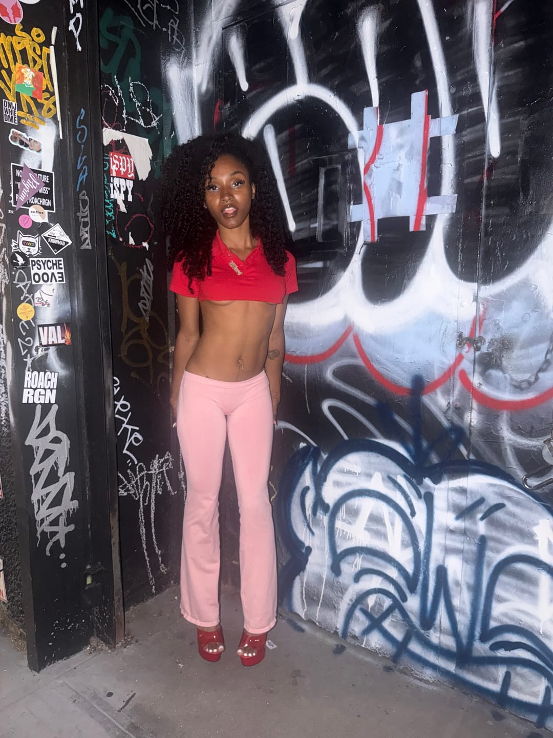 Customer photo review of Seamless LowRise Flares (Pink)
