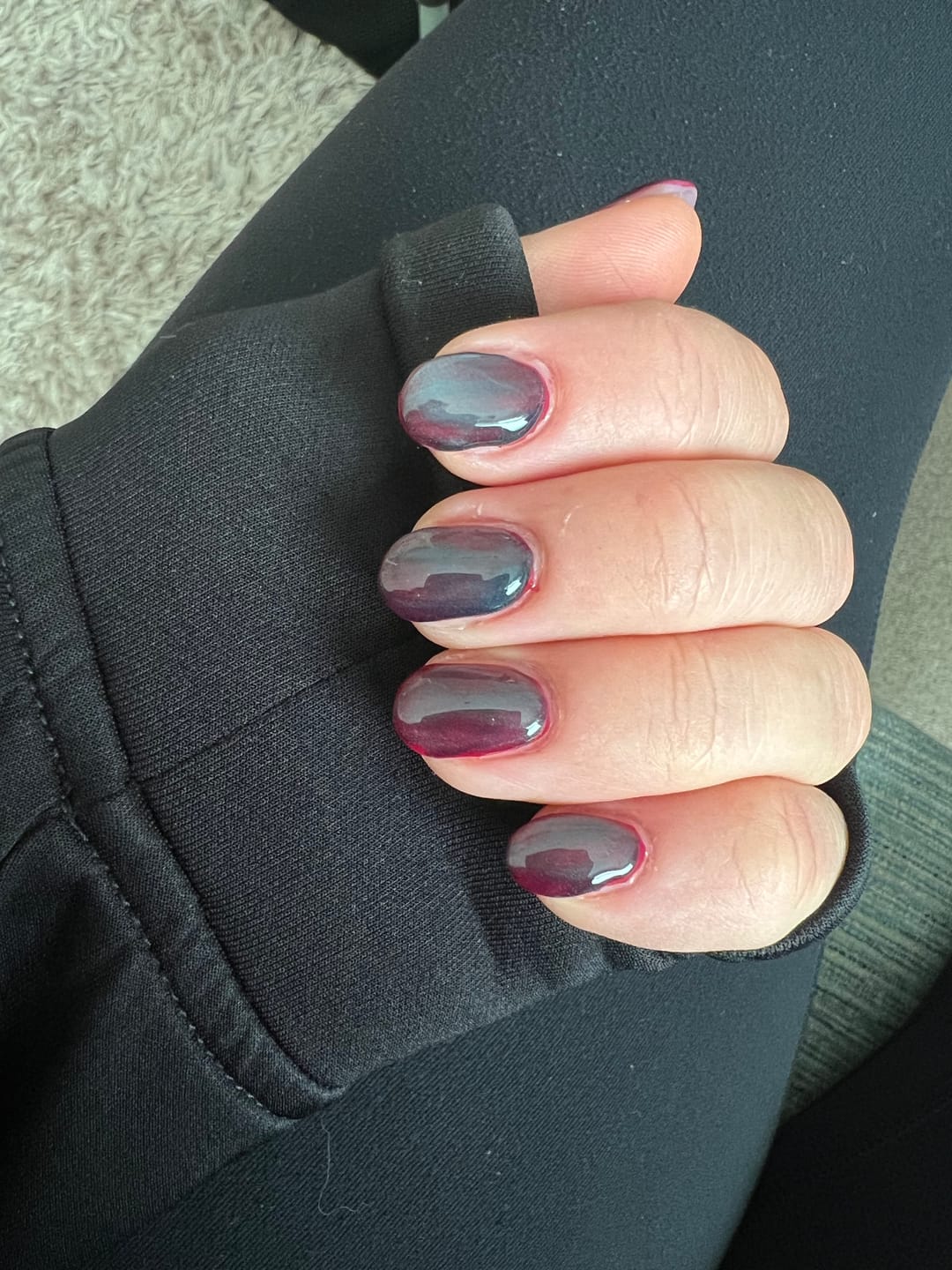 Customer photo review of Semilac 739 Teal Jelly Gloss UV Gel Polish