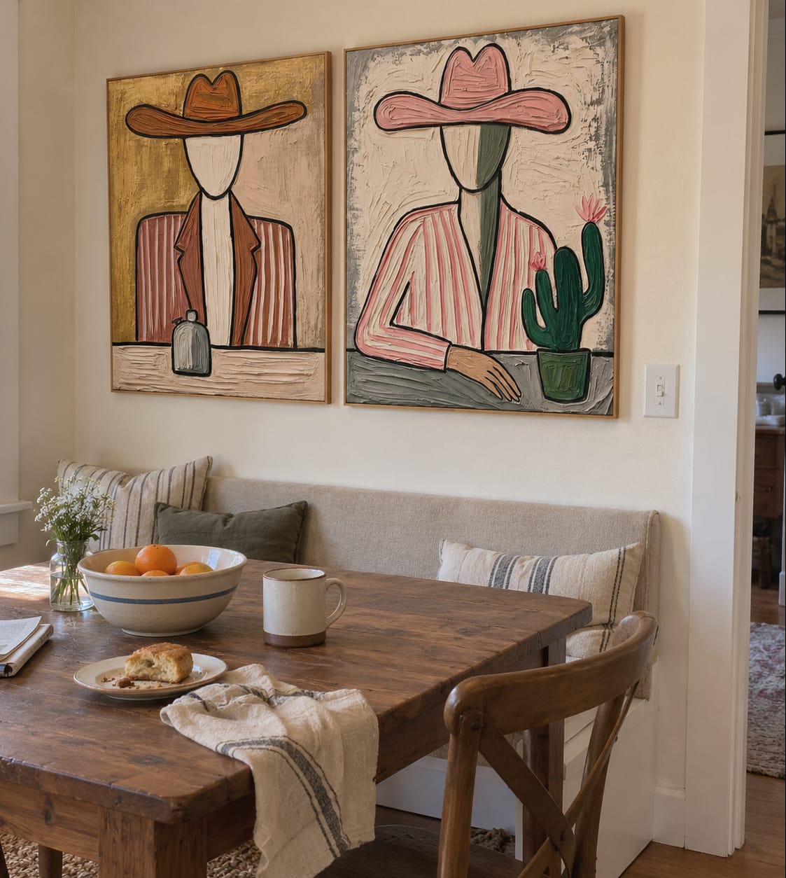 Customer photo review of Desert Pair-Cowboy Portrait Painting Set