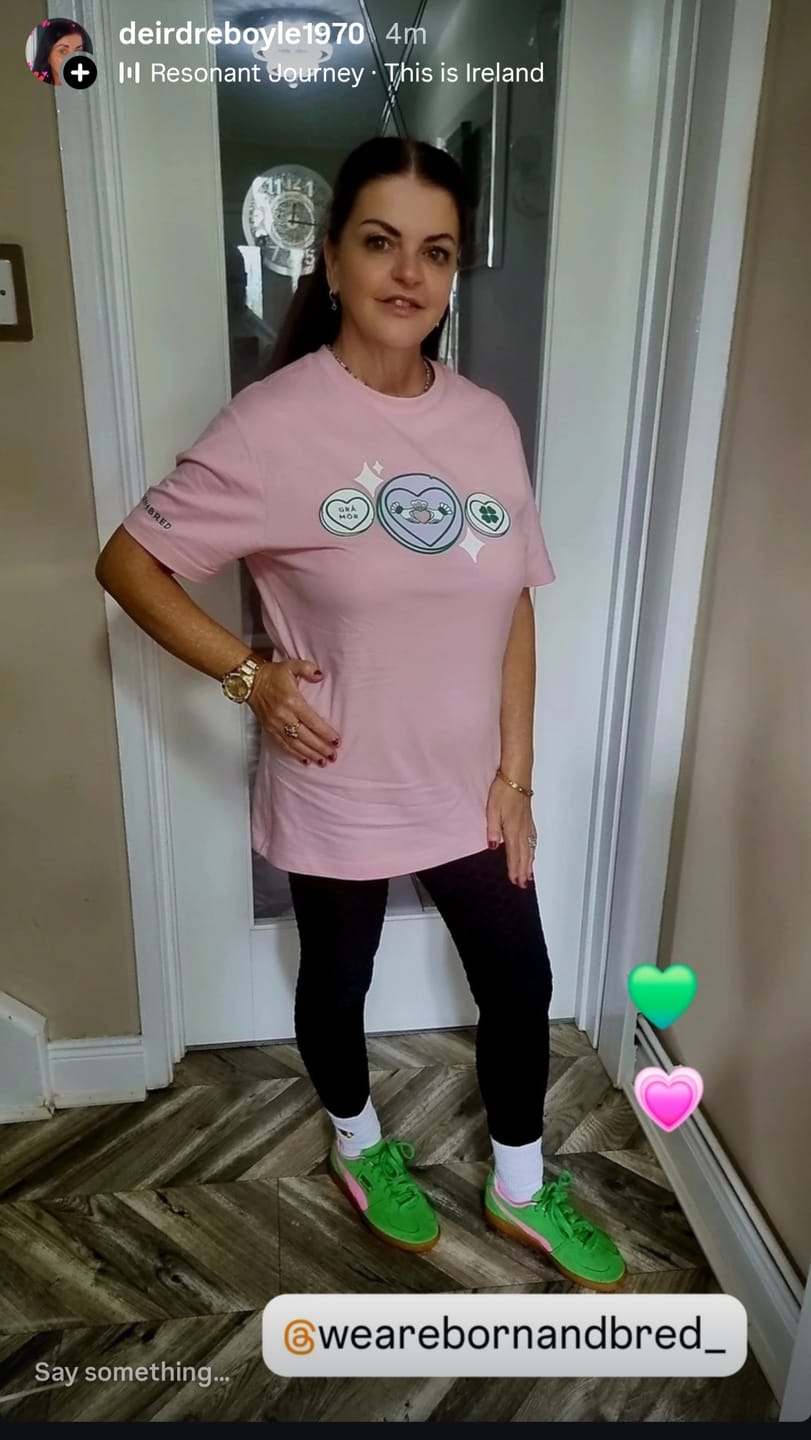 Customer photo review of Claddagh Sweetie T-Shirt | Born & Bred