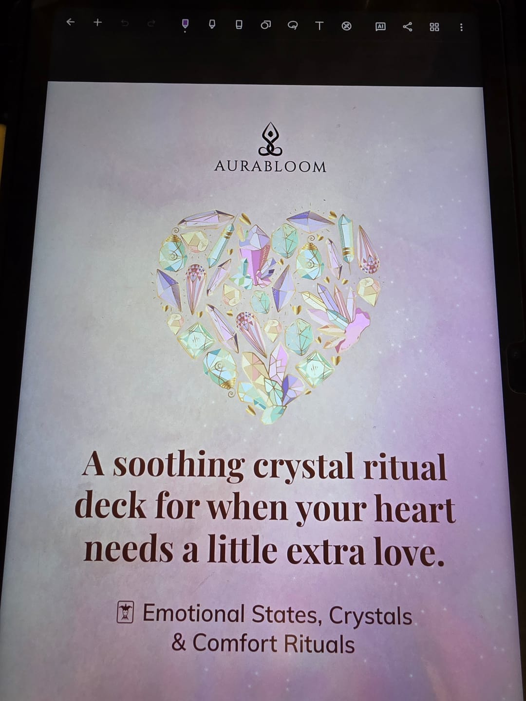 Customer photo review of The Crystal Comfort Card Deck Offer