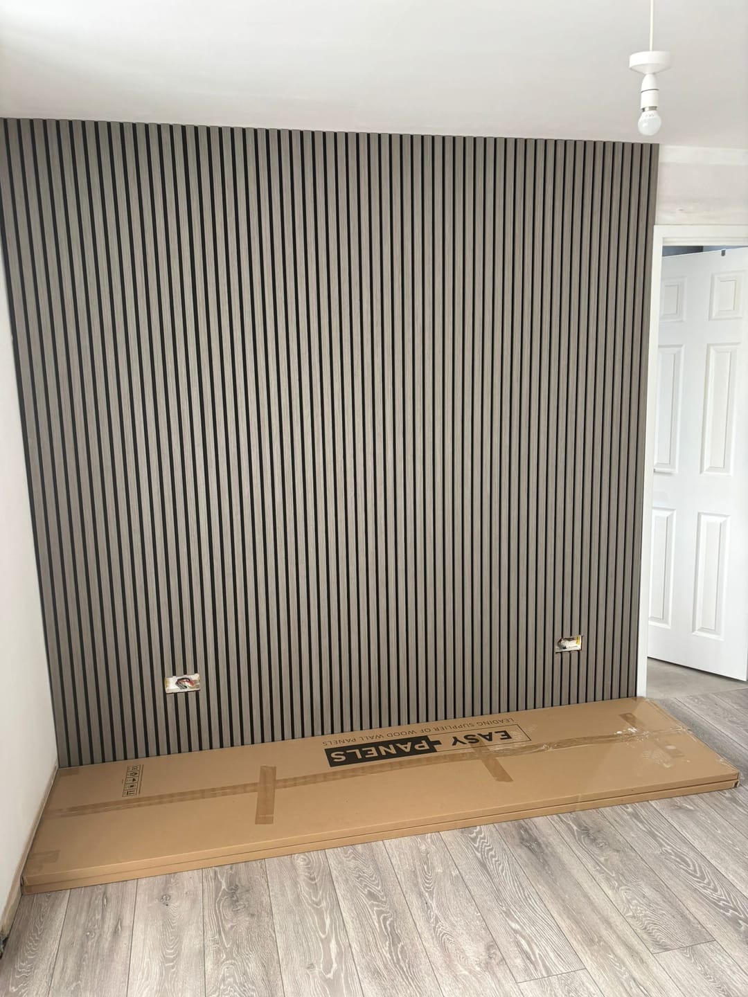 Customer photo review of Grey Oak Acoustic Wall Panel