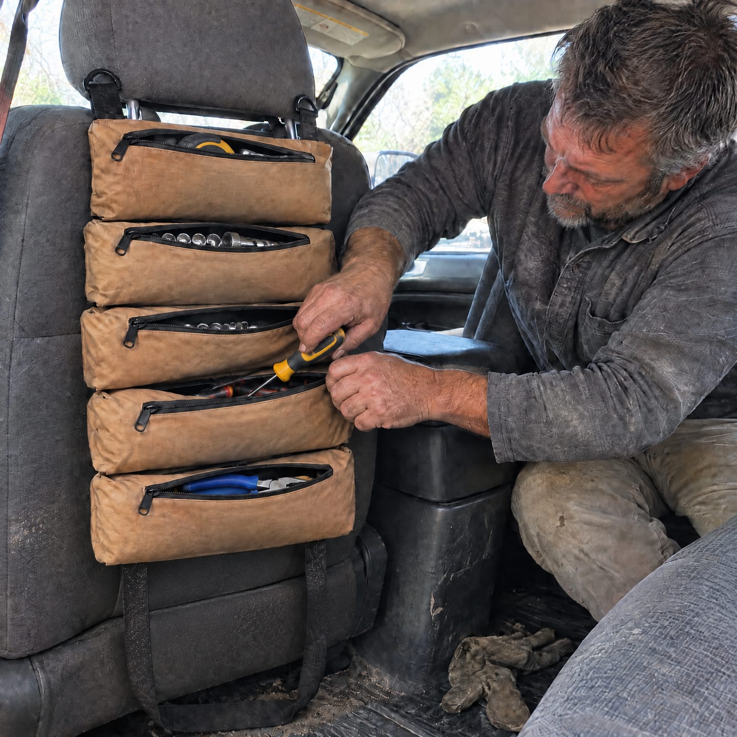 Customer photo review of TaskPack™ 5-Pocket Tool Organizer
