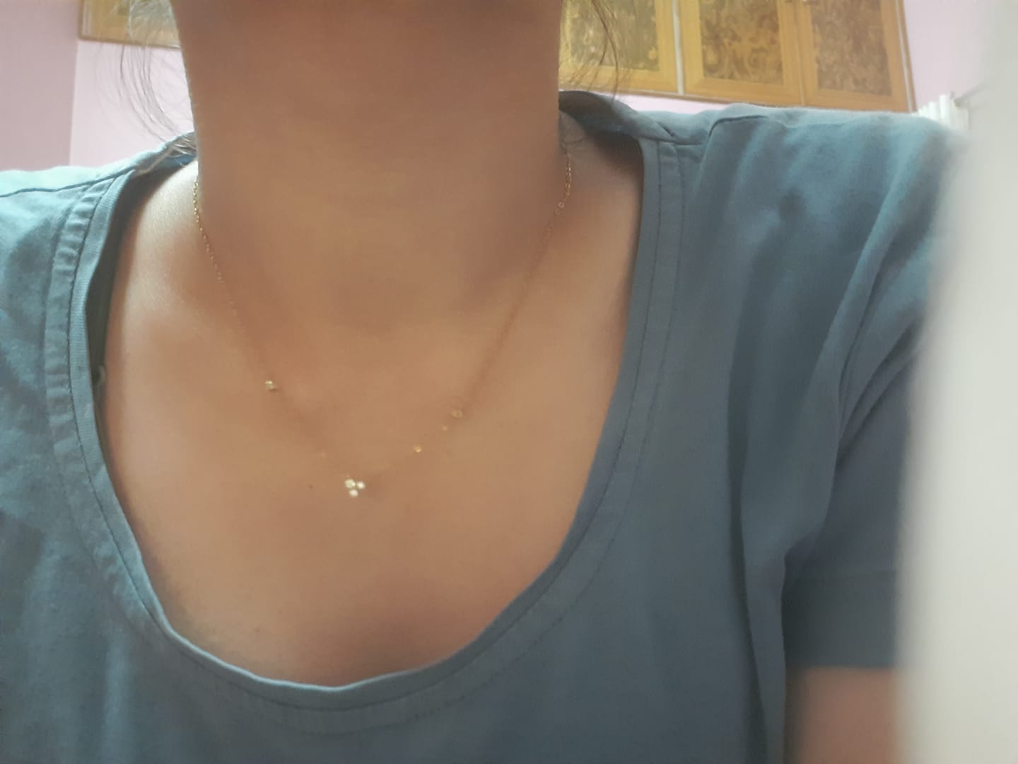 Customer photo review of Trio of Twinkle Necklace