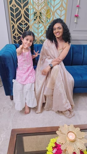 Customer photo review of Mastaani Champagne Mist Lehenga Set