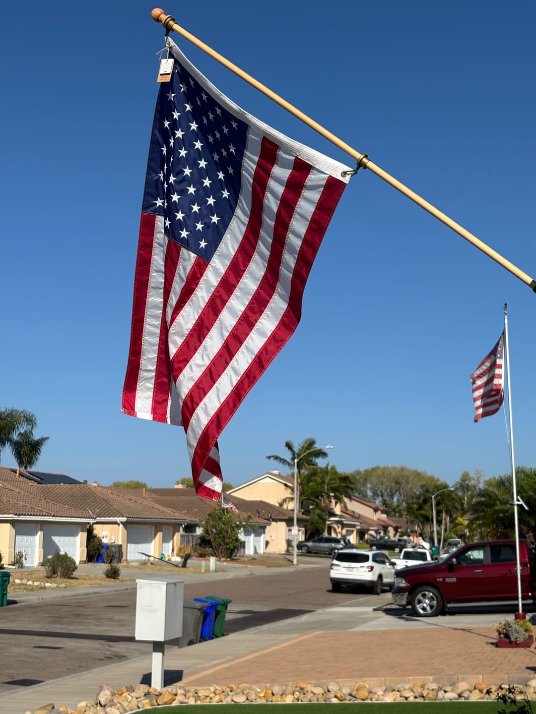 Customer photo review of 3' x 5' American Flag Set