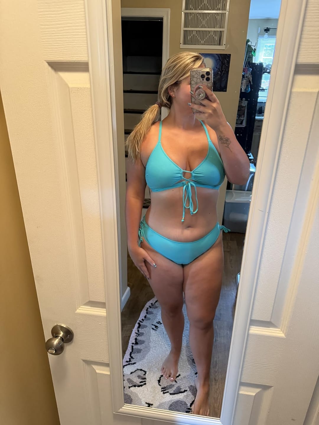 Customer photo review of Emoswim - Womens Bikini Sets Two Piece Swimsuit 2026 Curvy Cutout String Bathing Suit