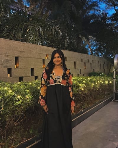Customer photo review of Alaya Noor Midnight Muse Lehenga Set