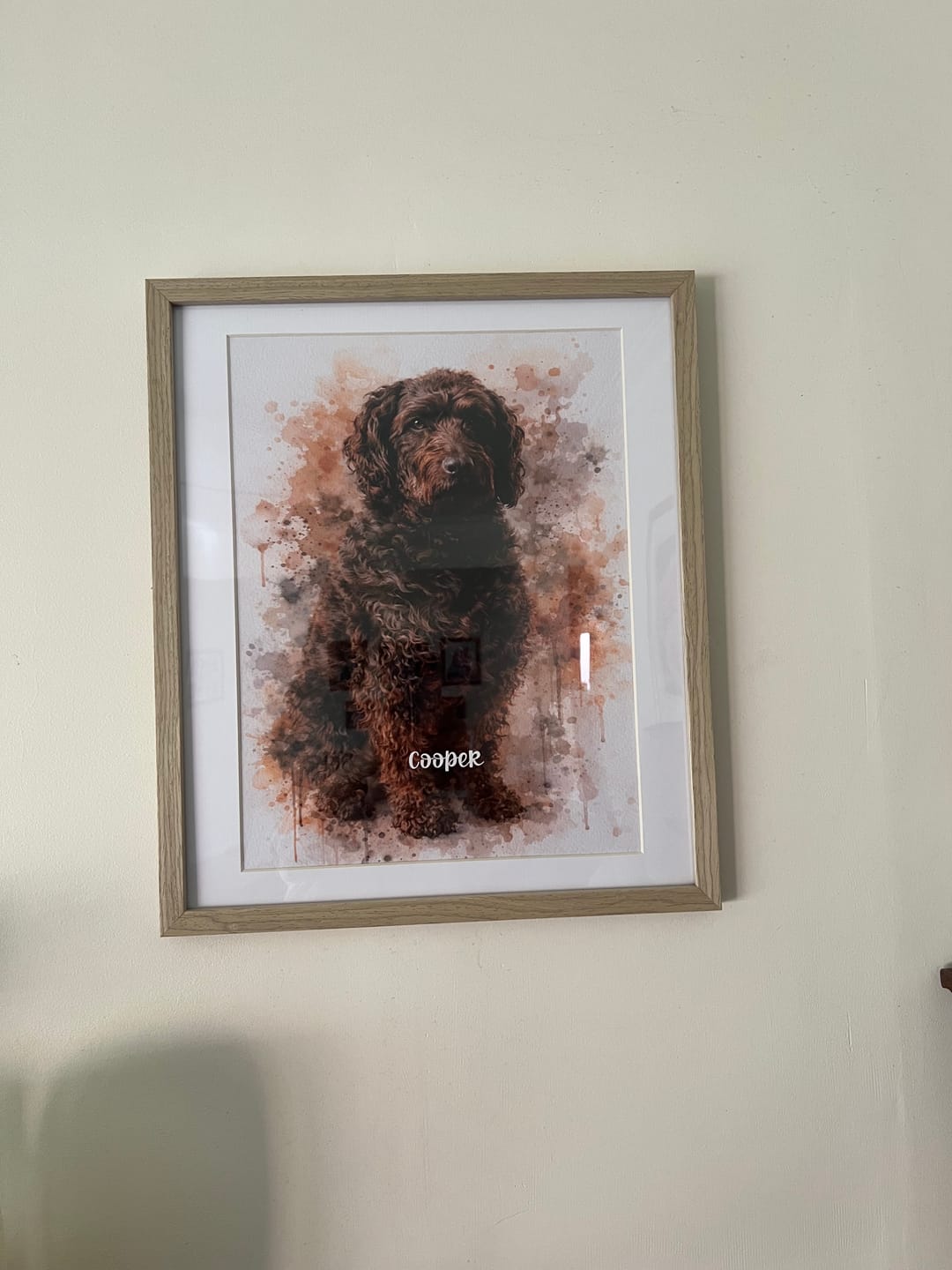 Customer photo review of Personalised Poster - Watercolour Realistic Portrait