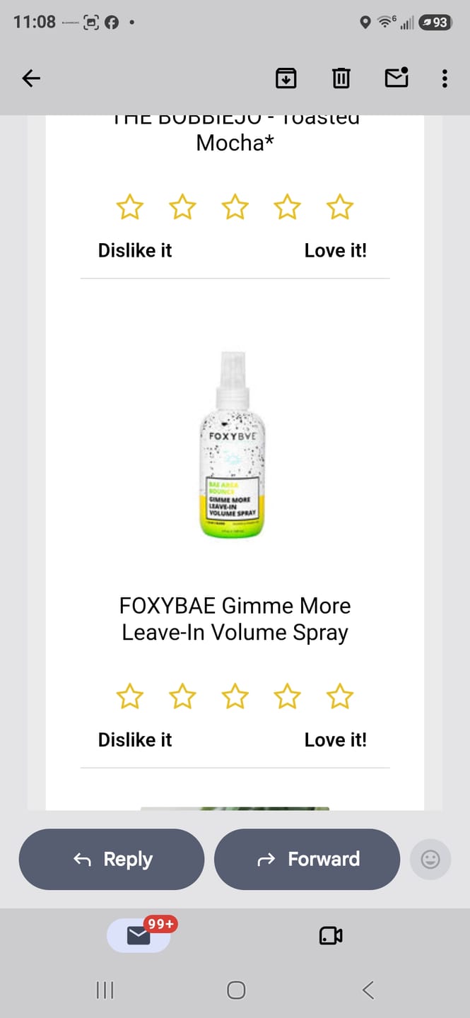 Customer photo review of FOXYBAE Gimme More Leave-In Volume Spray
