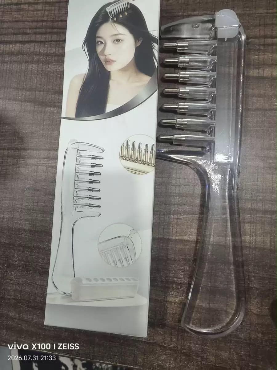 Customer photo review of VEYRA™ Hair Oil Applicator Comb with Scalp Massager