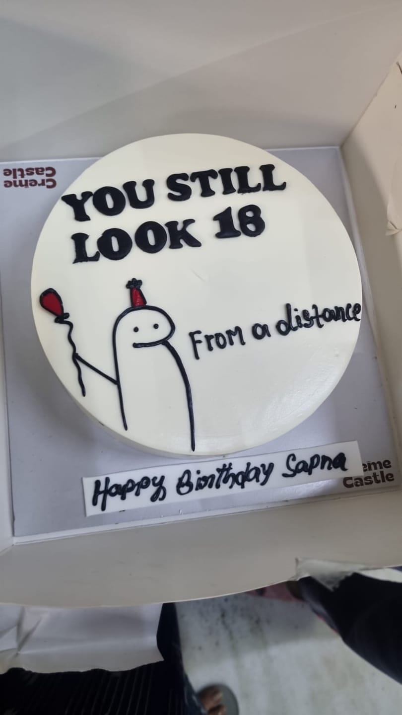 Customer photo review of Teenager Meme Cake