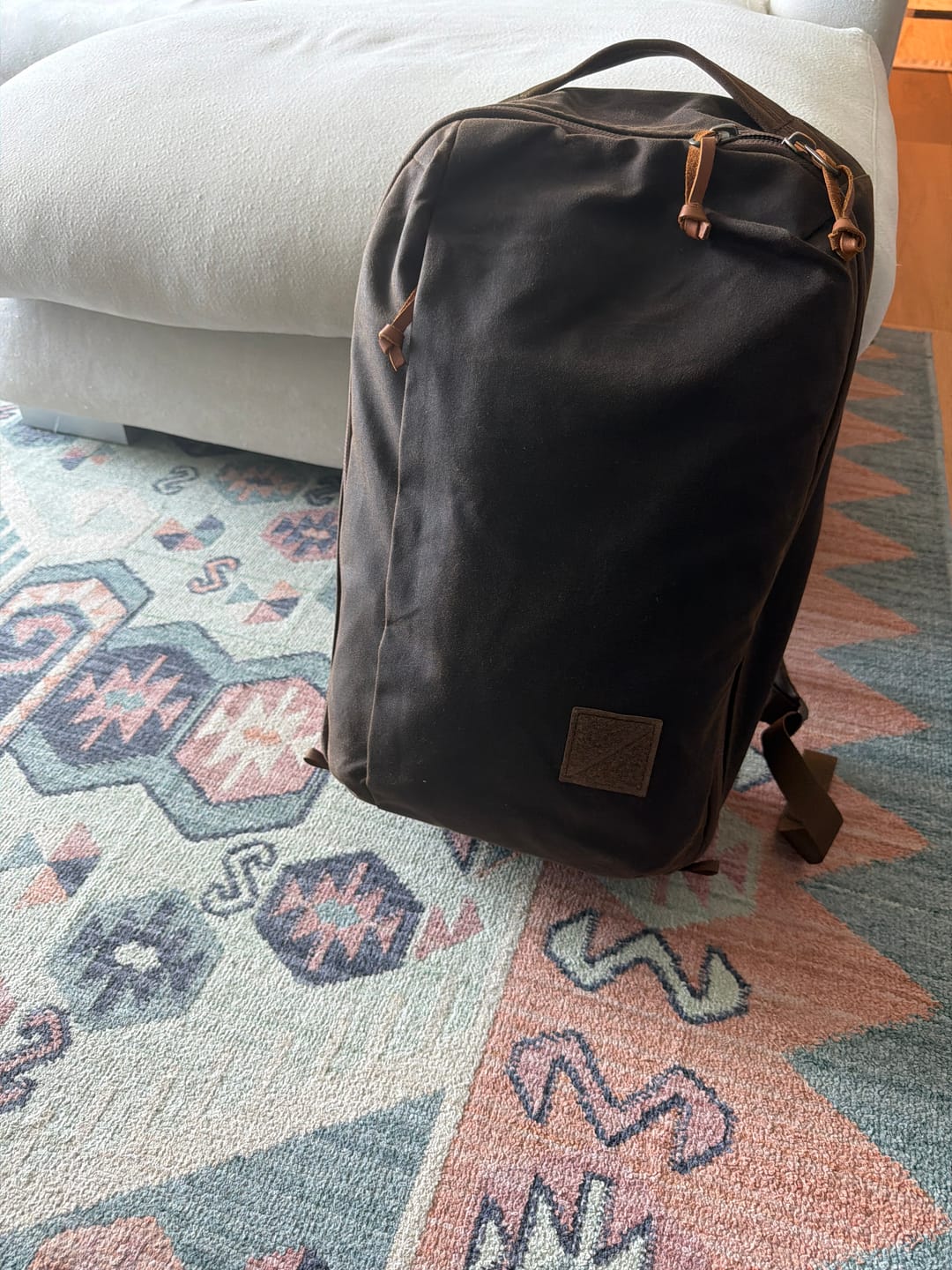 Customer photo review of CIVIC Panel Loader - Waxed Canvas