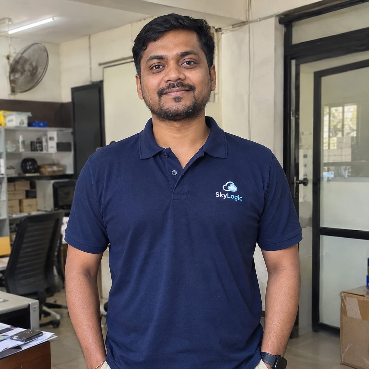 Customer photo review of Customized Polo T-Shirt With Your Company Logo | Order Logo Printed Tees | PrintMine.in