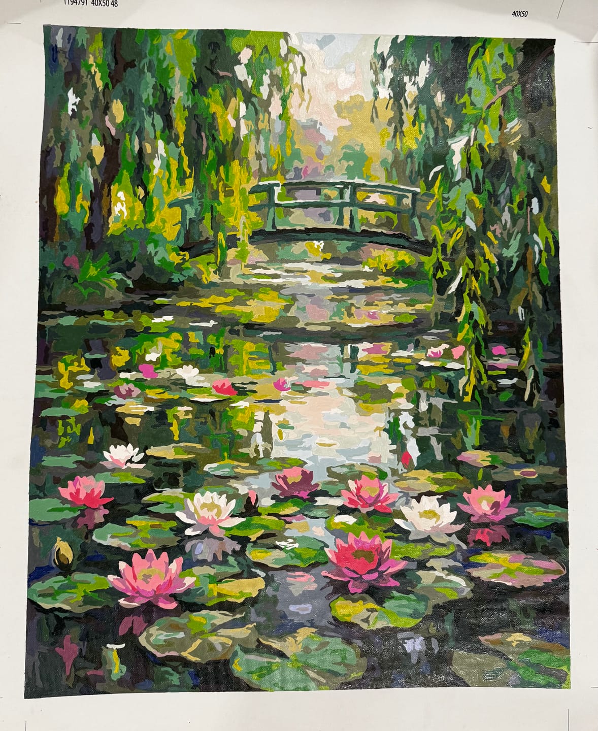 Customer photo review of Monet Waterlilies Homage (Paint by Numbers)