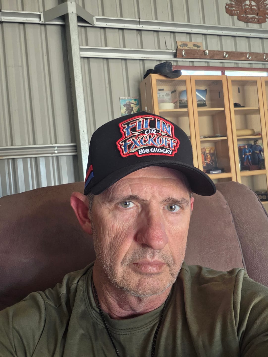 Customer photo review of Big Chocky | Fit In Trucker Cap