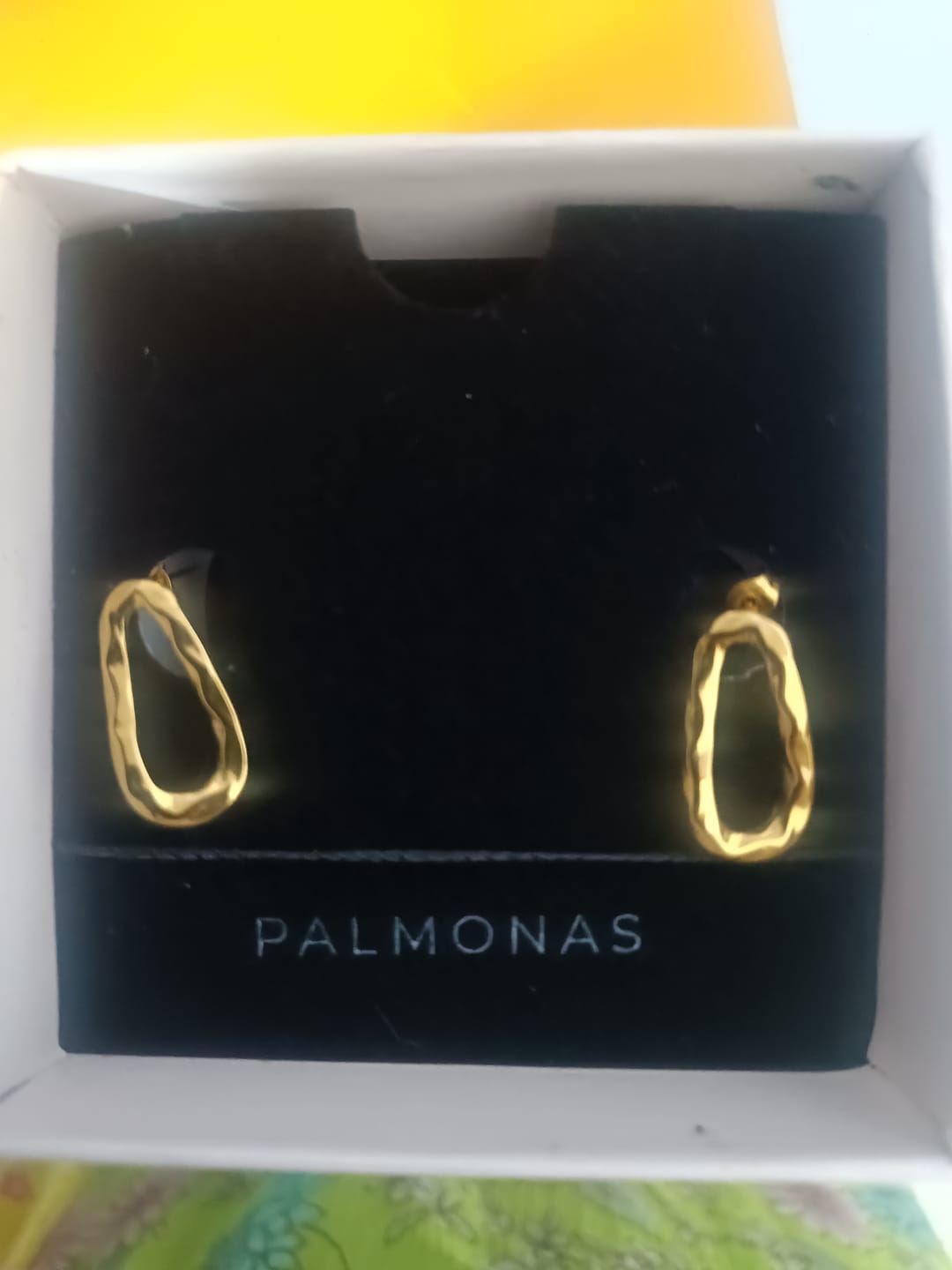 Customer photo review of Abstract Oval Earrings