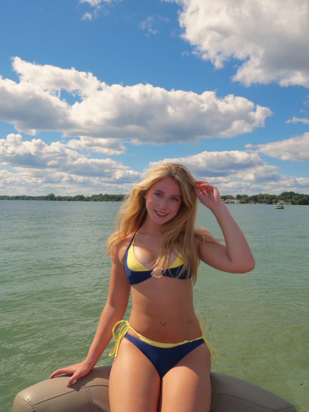 Customer photo review of Seamolly Colorblock Two Tone O Ring Double Layer Bikini Set