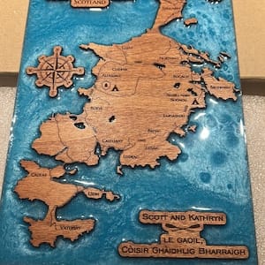 Customer photo review of Custom Lake Maps for Lake House & Cabin Decor