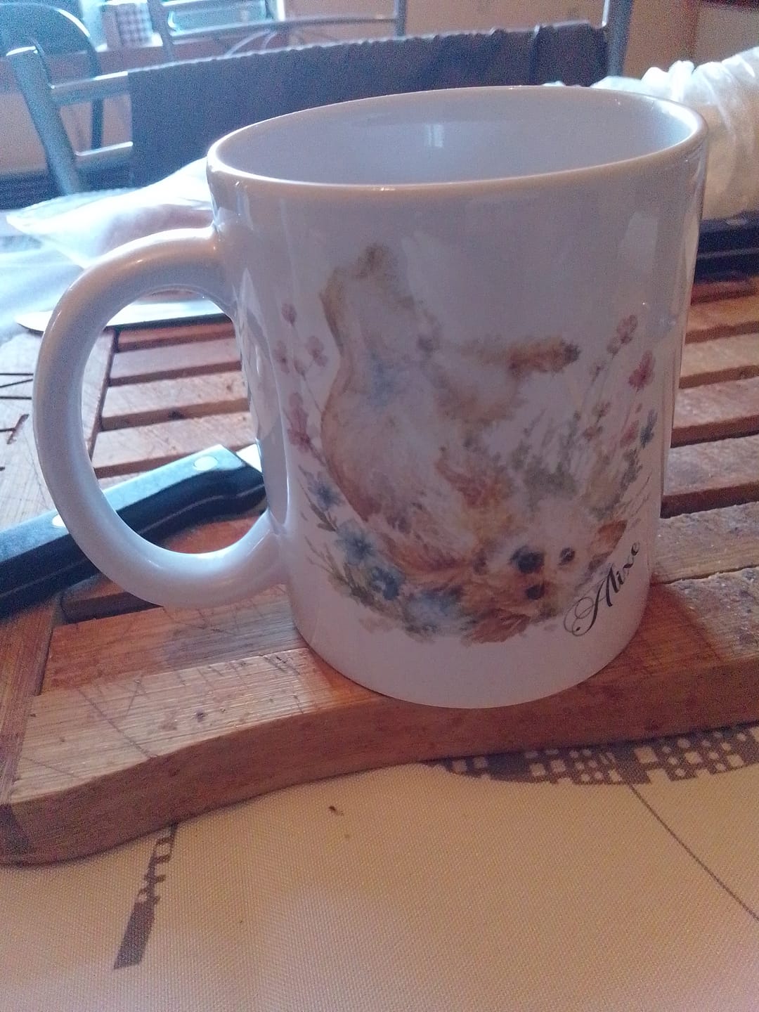 Customer photo review of Aquarell - Mug personnalisé