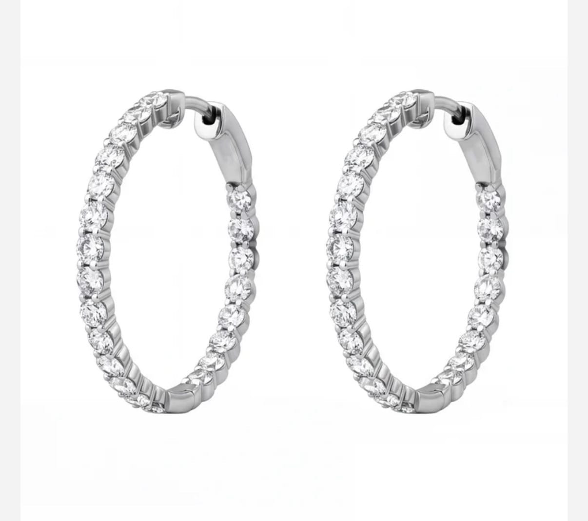 Customer photo review of Par Arracada Corte Round 2 Ct Diamantes Lab Grown
