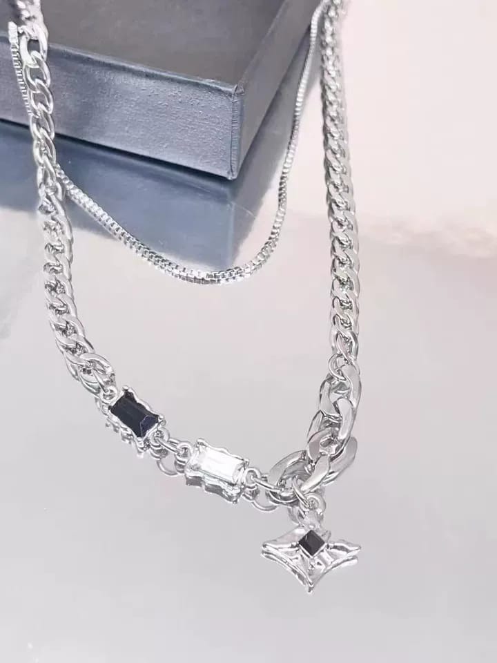 Customer photo review of Starburst Layered Necklace