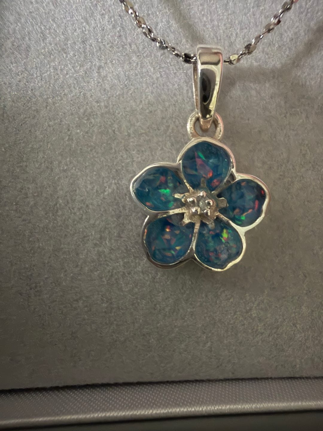 Customer photo review of Sweet Keepsake Teardrop Pendant Stainless Steel