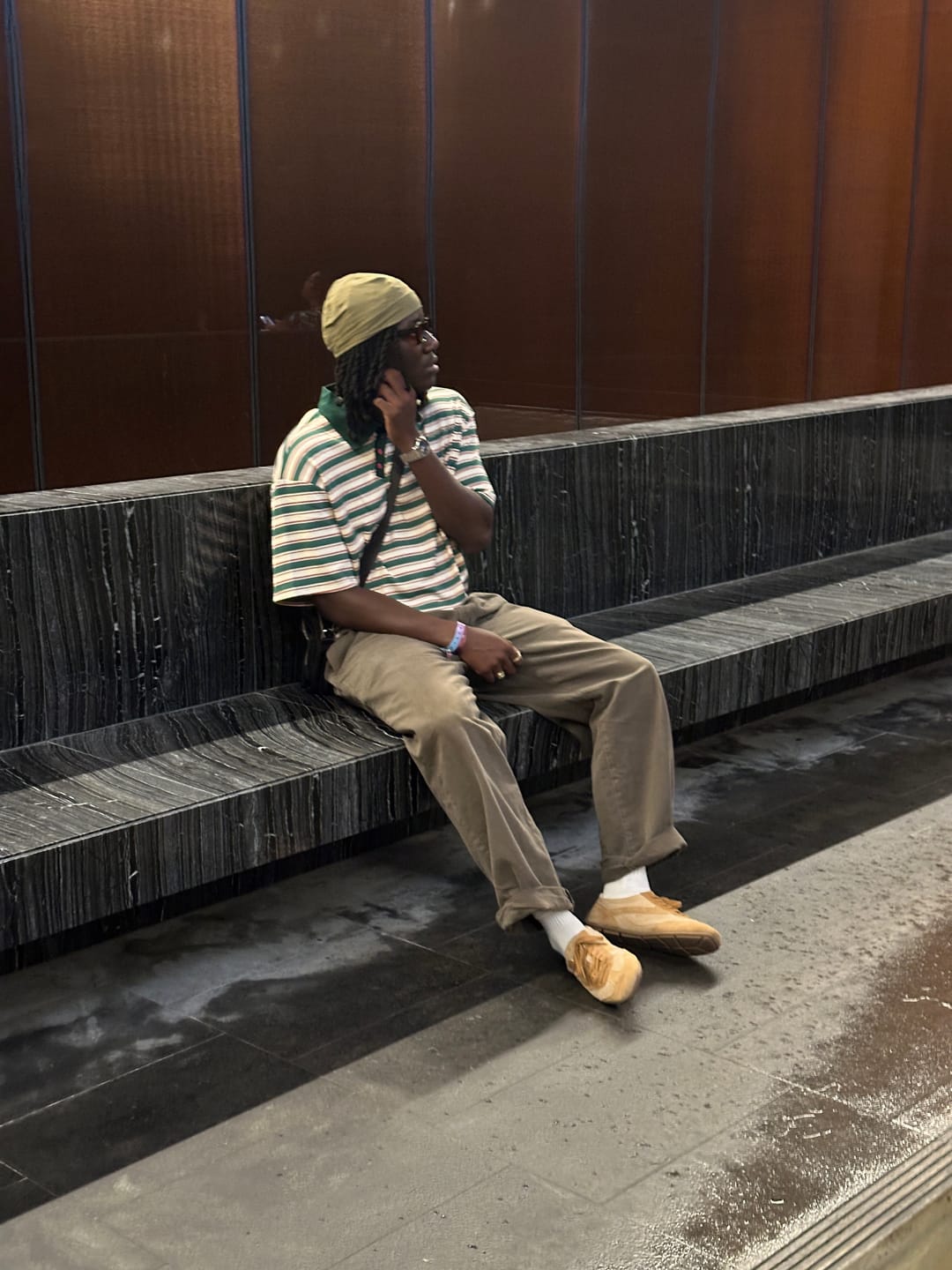 Customer photo review of Aelfric Eden Stripe Polo Tee