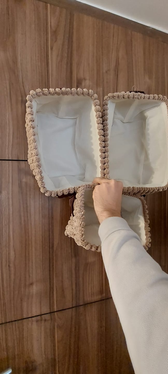 Customer photo review of Cestas de Almacenamiento Organizador de Estantes x3