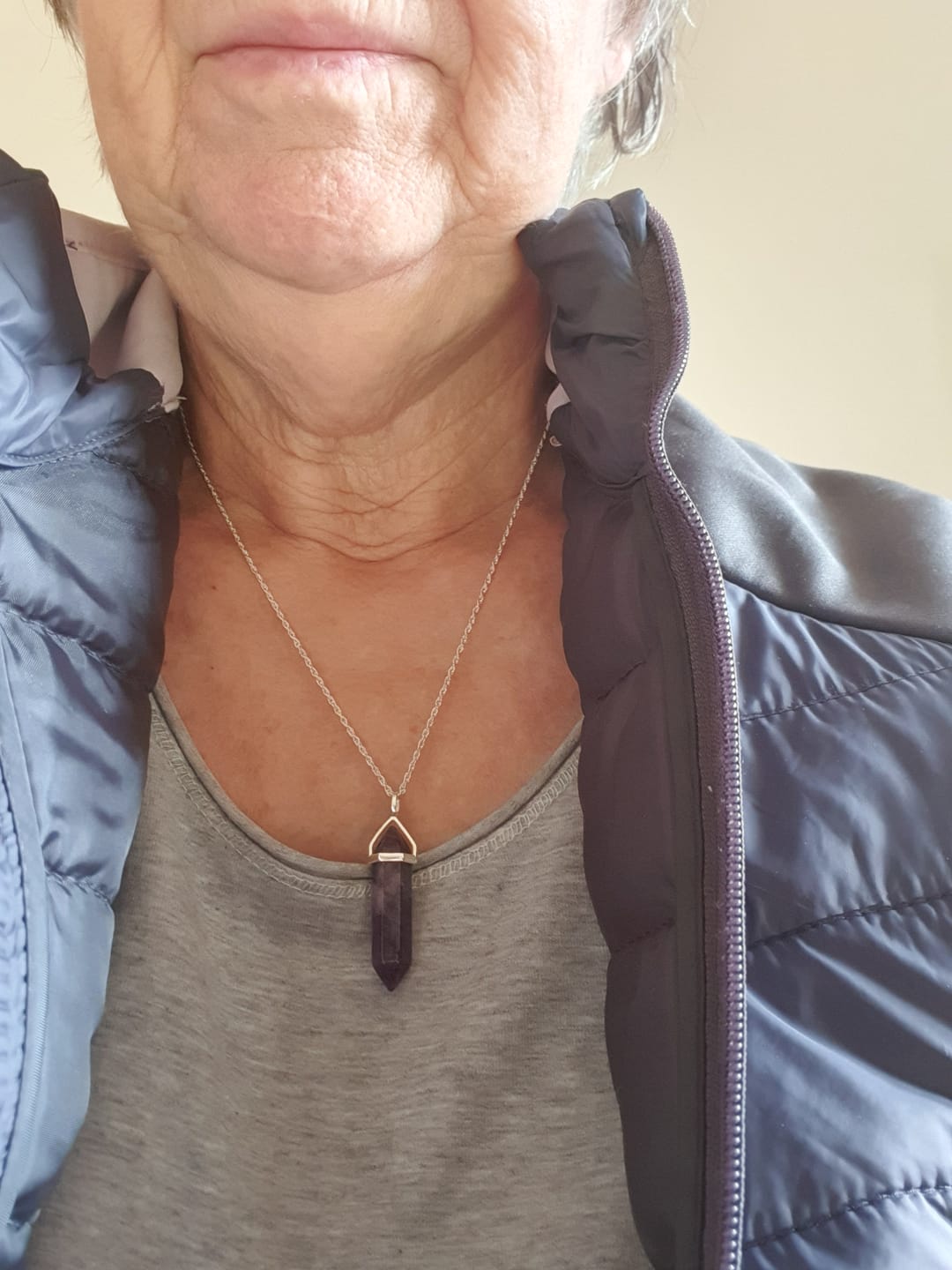 Customer photo review of Peace pendant - Amethyst (sterling silver)