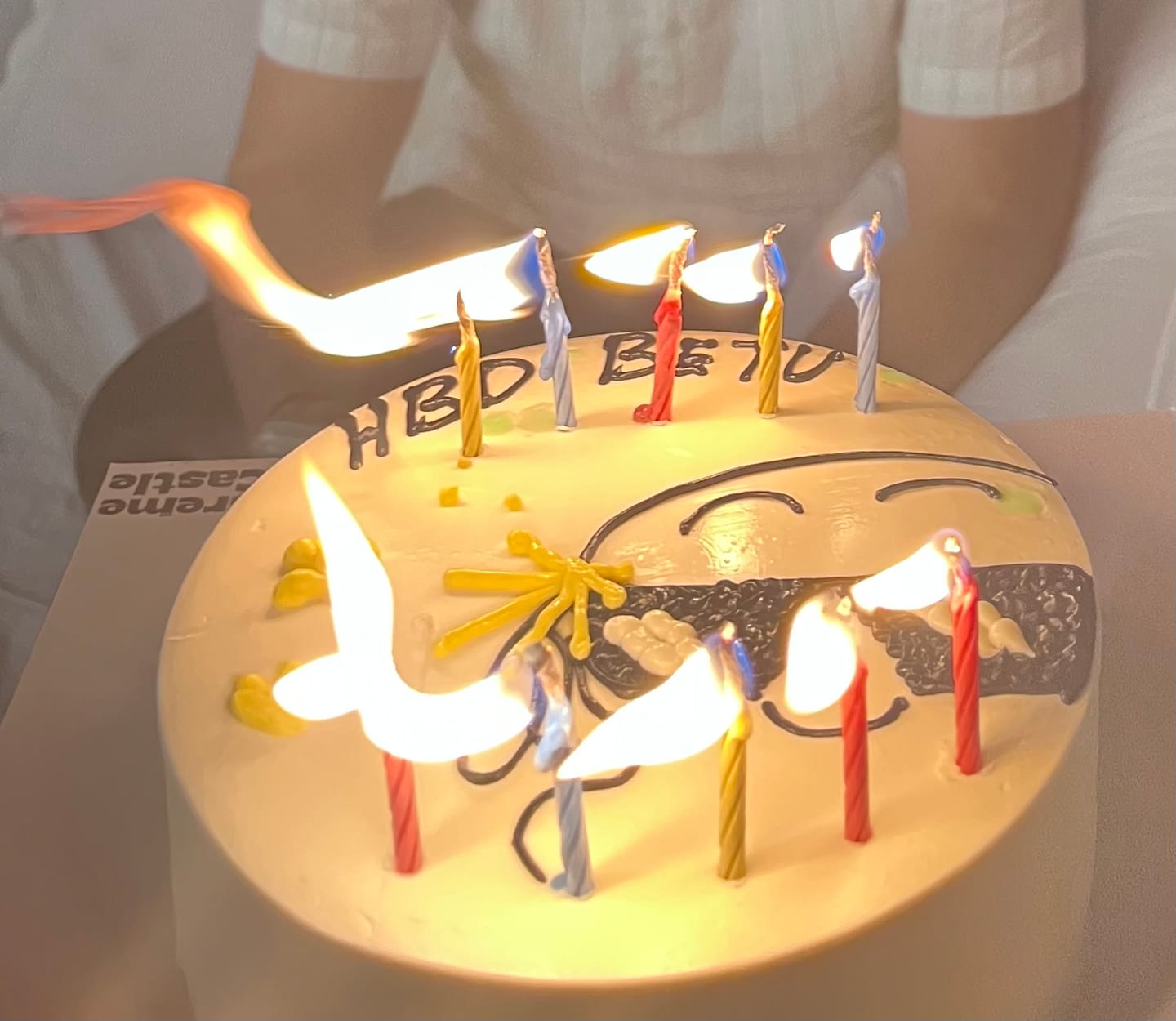Customer photo review of Meme Theme Cake for Boyfriend