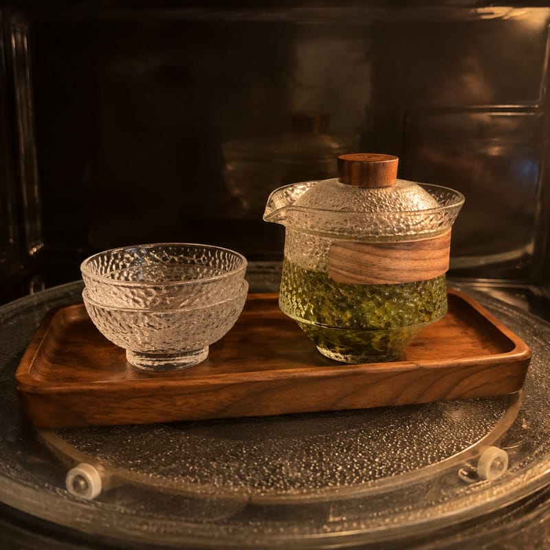 Customer photo review of Nori Portable Glass Tea Set