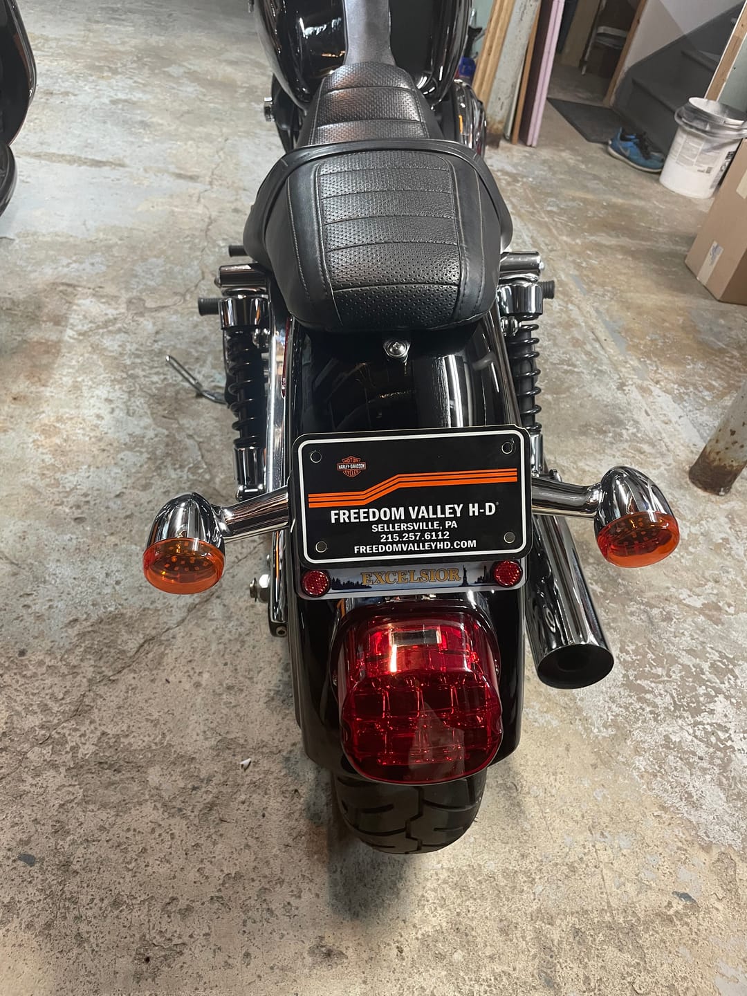 Customer photo review of Viking Turn Signal Relocation Kit For Harley Davidson Dyna